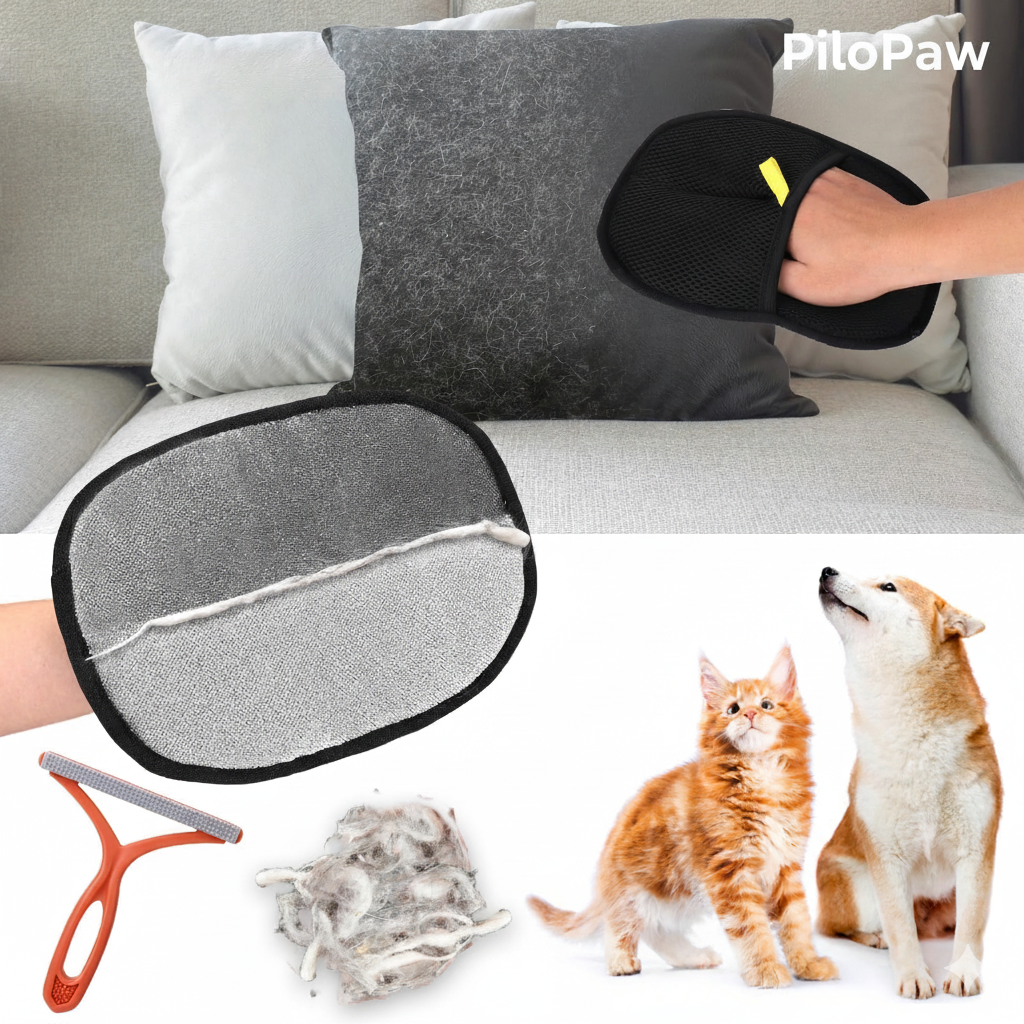 Pet Hair Removal Gloves Brush
